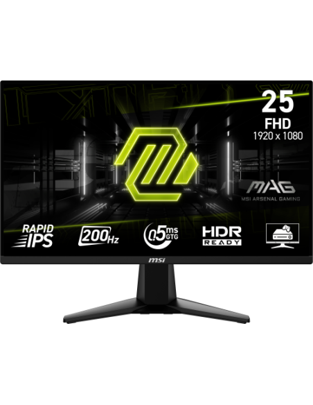 MSI MONITOR MAG 255F E20. 24.5". RAPID IPS FLAT. 1920x1080 . 240HZ. NEGRO