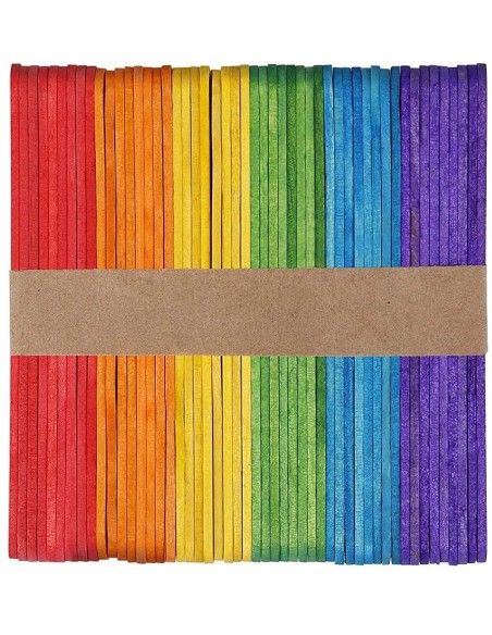 PALOS DE HELADO TIPO DEPRESOR COLORES, ANCHOS