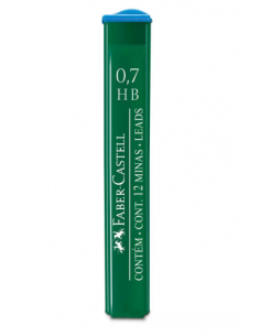 MINAS 0.7 HB FABER CASTELL POLYMER TUBO 12UD