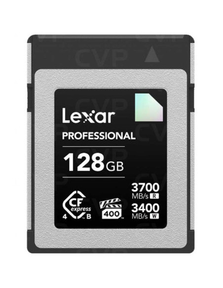 LEXAR 128GB PROFESSIONAL CFEXPRESS 4.0 TYPE-B CARD, UP TO 3700MB/S READ 3400MB/S WRITE. VPG 400