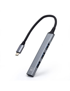 EWENT SLIM HUB USB-C CON 4 PUERTOS USB-A