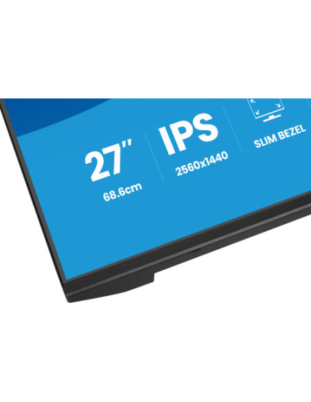 MONITOR IIYAMA 27" IPS, 4-SIDE SLIM BEZEL  2560X1440 75HZ