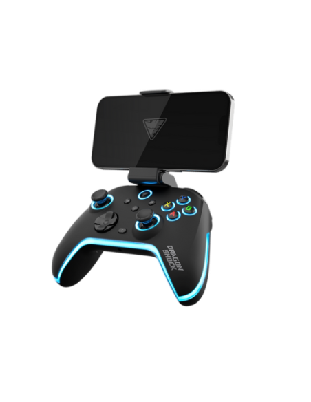 DRAGONSHOCK - AURORA PLUS - MANDO INALÁMBRICO NEGRO CON ADAPTADOR MÓVIL PARA PC, ANDROID E IOS