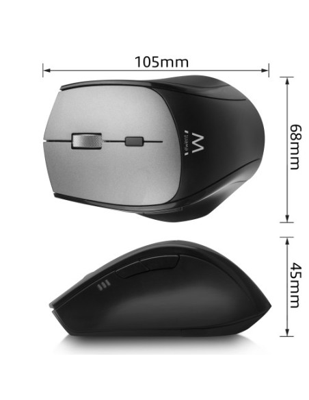 EWENT RATON INALAMBRICO DE CONEXIÓN DUAL 2400PPP CON CLICK SILENCIOSO