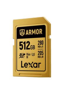 LEXAR 512GB PROFESSIONAL ARMOR GOLD SDXC UHS-II CARDS,...