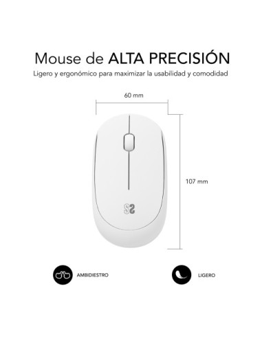 RATÓN BUSINESS + SILENT WIRELESS 2.4G BLANCO