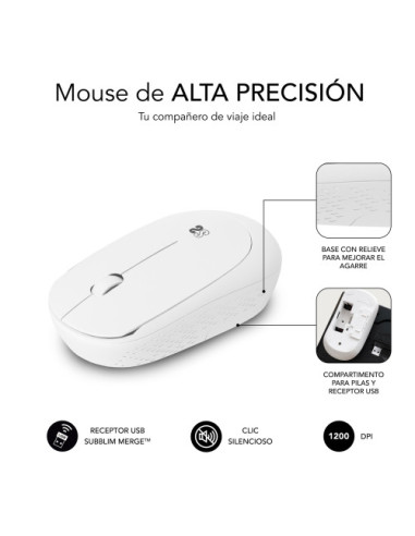 RATÓN BUSINESS + SILENT WIRELESS 2.4G BLANCO