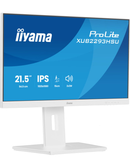 MONITOR IYAMA PROLITE, 21,5 PULAGADS, 54,5 CM, IPS PANEL TECHNOLOGY LED, 1920X1080, 100 HZ, MATE BLANCA