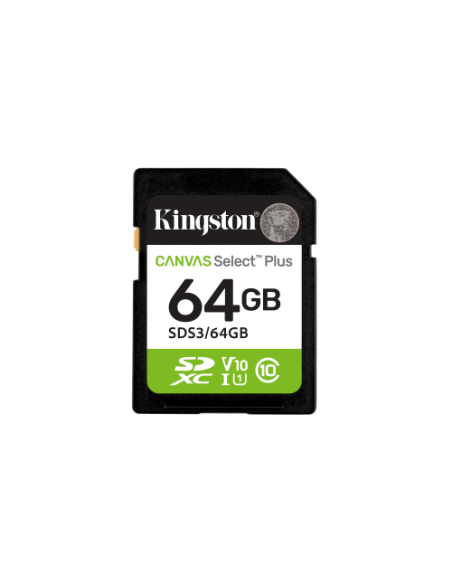 KINGSTON 64GB SDXC CANVAS SELECT PLUS GEN3 100MB/S C10 UHS-I U1 V10