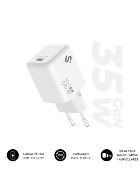 SUBBLIM CARGADOR GAN 35W CHARGER USB C
