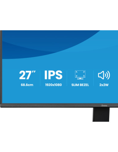 MONITOR IIYAMA 23,8" IPS, 4-SIDE SLIM BEZEL...