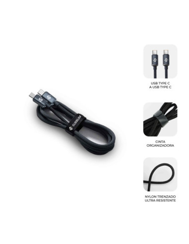 SUBBLIM CABLE OPTIMUS 60W C-C 1M BLACK