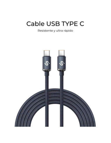 SUBBLIM CABLE OPTIMUS 60W C-C 1M BLACK