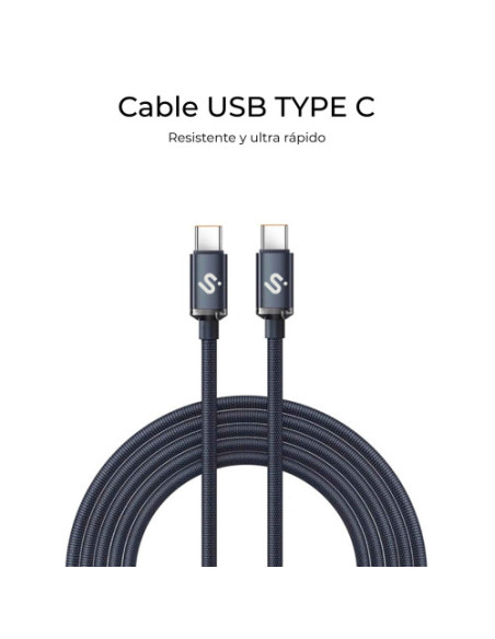 SUBBLIM CABLE OPTIMUS 60W C-C 1M BLACK