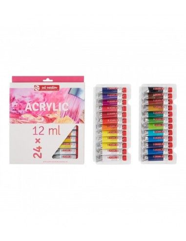 ESTUCHE ACRILICO TALENS 24 COLORES X 12ML