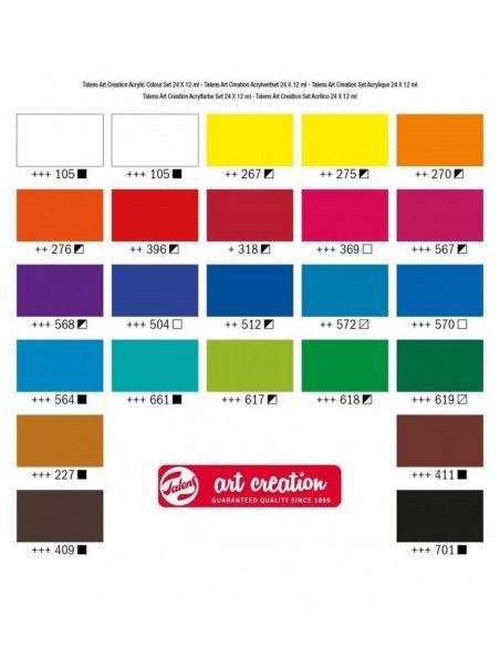 ESTUCHE ACRILICO TALENS 24 COLORES X 12ML