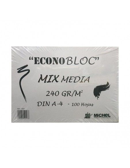 BLOC ECONOBLOC MIX MEDIA A4 240GRS 100H DIVERSAS TÉCNICAS
