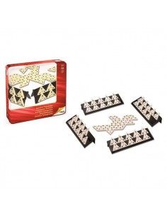 JUEGO DE MESA DOMINO TRIANGULAR METAL BOX