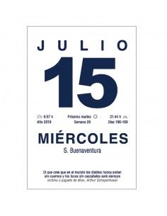 TACO DE CALENDARIO MYRGA 1383 MURAL AÑO 2027 6,5X10,5CM "PEQUEÑO" 2