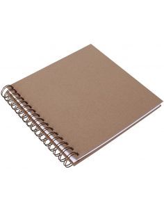 ALBUM KRAFT HOJAS BLANCAS 21X20 ESPIRAL BRONCE