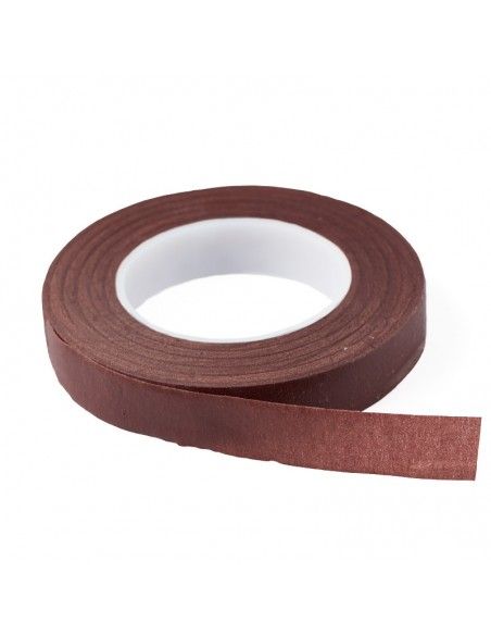 CINTA TAPE FLORAL MARRÓN 13mm