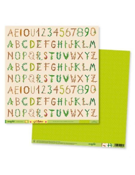 PAPEL SCRAPBOOK ECOPAL LETRAS HOJA 30X30