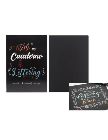 CUADERNO A4 LETTERING 50H NEGRAS 80GR