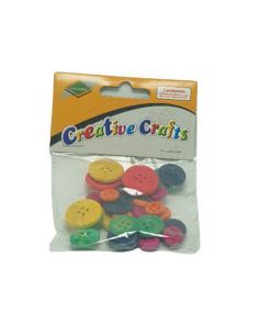 BOLSA BOTONES MANUALIDADES COLORES SURTIDOS 30PCS