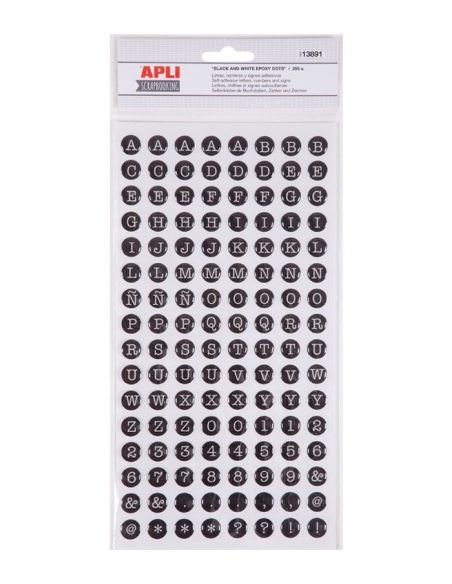 ABC STICKERS EPOXI BLANCO NEGRO 2H APLI