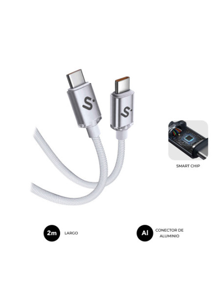 SUBBLIM CABLE OPTIMUS 60W C-C 2M WHITE