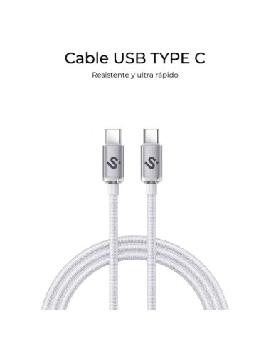 SUBBLIM CABLE OPTIMUS 60W C-C 2M WHITE