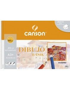 BLOC DE DIBUJO A3+ CON RECUADRO GUARRO CANSON BASIK 150GR
