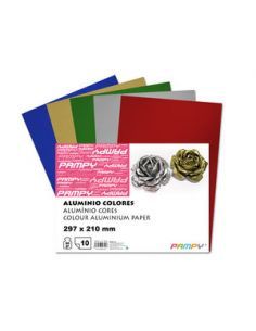BLOC A4 CARTULINA METALIZADA COLORES SURTIDOS