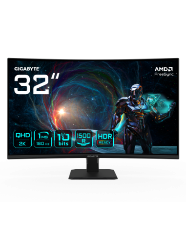 MONITOR GIGABYTE 32" GS32QCA,CURVO,VA,2560X1440...