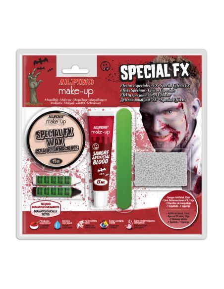 BLISTER MAQUILLAJE PINTACARAS ALPINO EFECTOS ESPECIALES FX