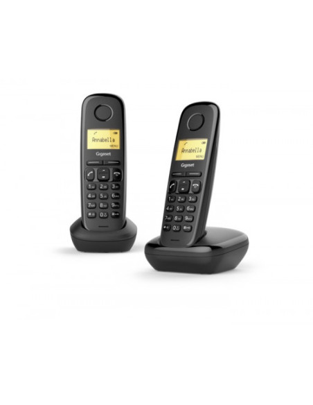 SIEMENS -GIGASET TELEFONO FIJO INALAMBRICO A170 DUO NEGRO (L36852-H2802-D201)