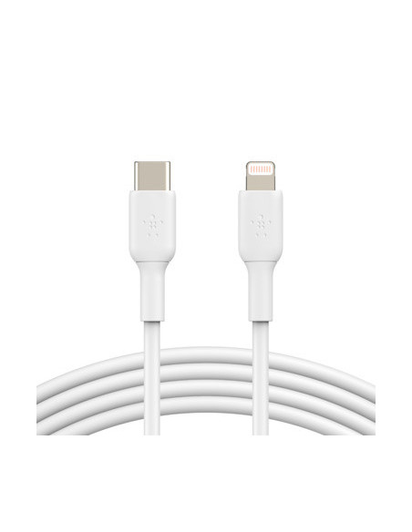 BELKIN BOOST CHARGE™ USB-C TO LIGHTNING CABLE, PVC, 1M, WHITE