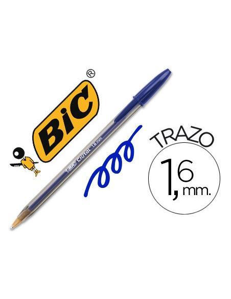 BOLIGRAFO BIC CRISTAL LARGE 1.6MM AZUL