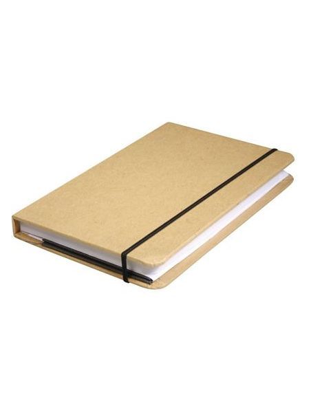 BLOCK DE NOTAS CRAFT PEQUEÑO CON GOMA RYER 14X9CM 100H 80GR