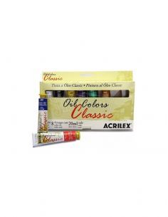 ESTUCHE OLEO OIL COLORS CLASSIC ACRILEX20ML. 8 COLORES SURTIDOS