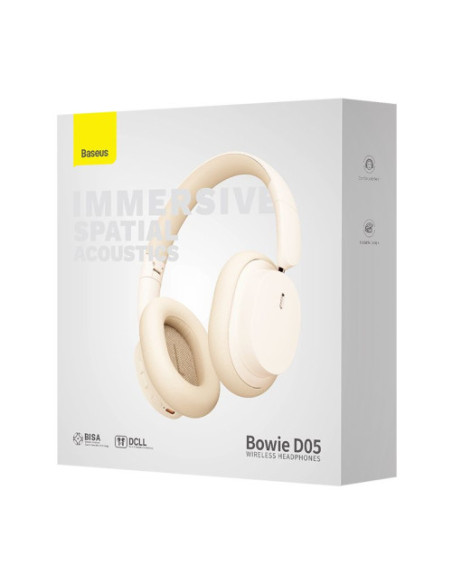 BASEUS BOWIE D05 WIRELESS HEADPHONES CREAMY-WHITE