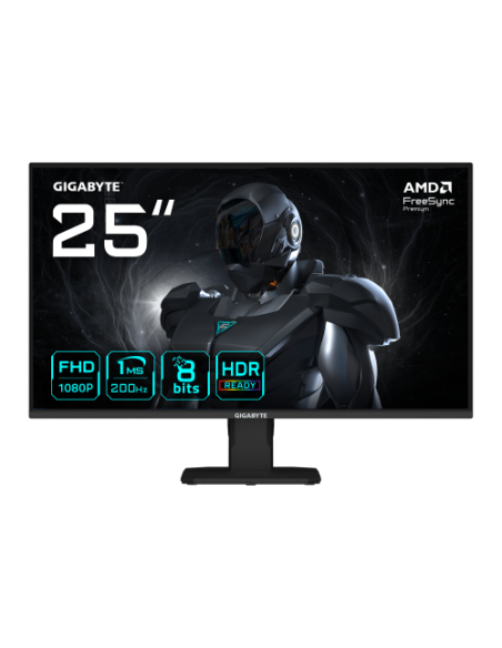 MONITOR GIGABYTE 25" GS25F2,SS IPS,1920X1080(FHD),0.09PP,1000:1,1MS,200HZ,2HDMI+1DP,ALTAVOCES