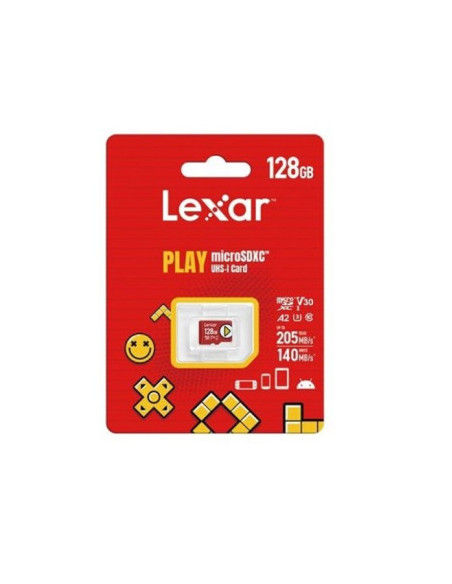 LEXAR 128GB PLAY MICROSDXC™ UHS-I CARDS, UP TO 205MB/S READ, 140MB/S WRITE, C10 A2 V30 U3