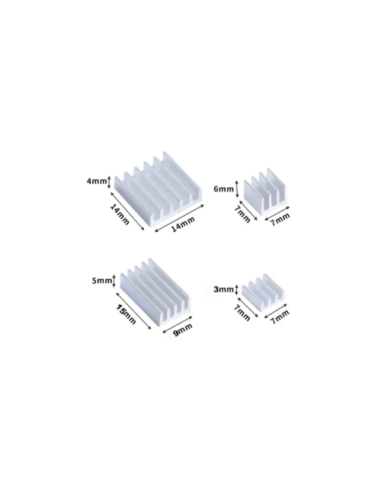 (D) RASPBERRY DISIPADOR, PACK COMPATIBLE PI 4