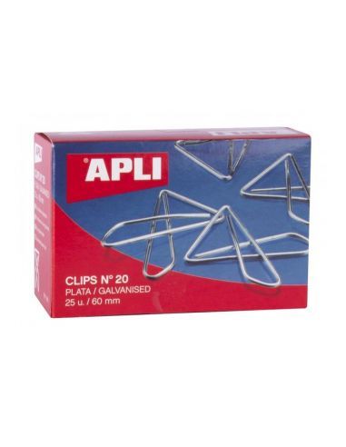 CLIPS MARIPOSA Nº20 60MM CAJA DE 25 UNIDADES 11915 APLI