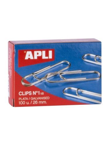 CLIPS LABIADOS Nº 1.1/2 26 M/M CAJA DE 100 UNID. APLI