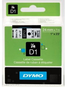 CINTA DYMO ELECTRO. 24MM 53713 NEGRO BLANCO