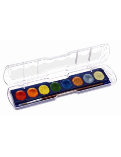 ESTUCHE DE ACUARELAS METALIZADAS GIOTTO (8 COLORES + PINCEL)