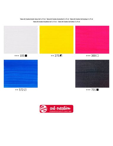 ACRILICO TALENS ART CREATION PACK DE 5 PRIMARIOS DE 75 ML