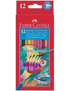 ESTUCHE 12 LÁPICES ESCOLARES ACUARELABLES HT-120212 FABER CASTELL 114413